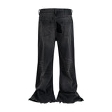 DARK PATCHWORK FLARE DENIM