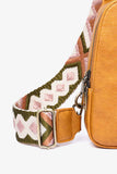 Random Pattern Adjustable Strap : Leather Sling Bag