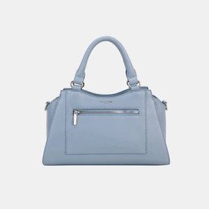 David Jones PU Leather Handbag Sleek Durable Everyday Tote