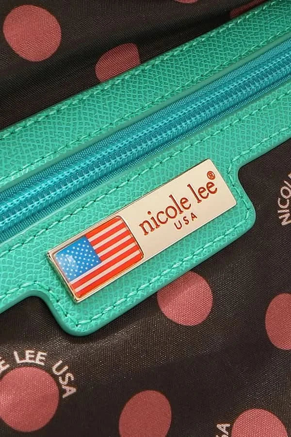Nicole Lee USA Structured Tote Bag Monogram Print Pattern