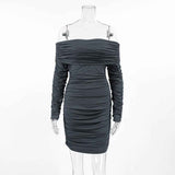 Euro Slimming Dress: Versatile One-Collar Design