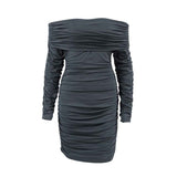 Euro Slimming Dress: Versatile One-Collar Design