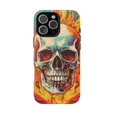 Flaming Skull Tough Phone Case