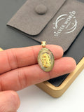 10k gold Virgin Mary pendant - 3 tone gold virgencita | Medallas de oro 10k virgencita - Wear with style