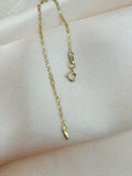 10K Solid Gold Delicate Bracelet – 3 Tone Diamond - Cut Chain, 7” | pulsera de oro 10k - Wear with style