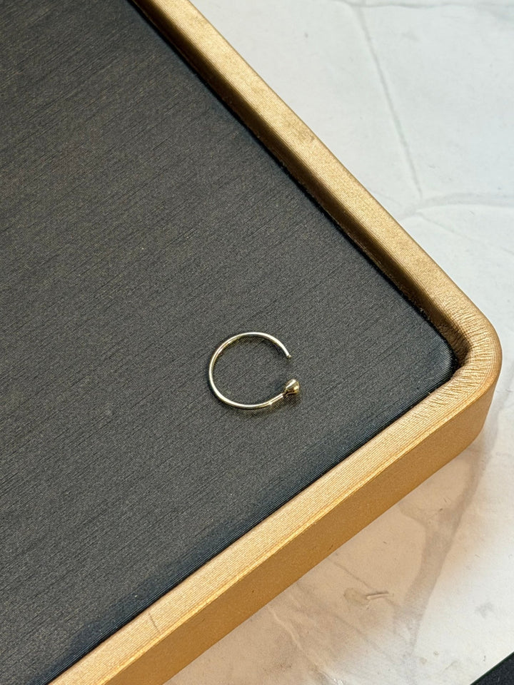 10K Solid Gold Nose Ring 10mm – Hypoallergenic Gold Piercing | Made in Mexico - Wear with style