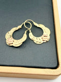 10kt Gold hoop earrings | Basket hoops real gold | Mexican gold jewelry - Wear with style