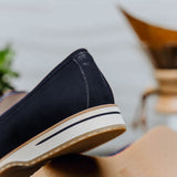 11-020-NVY MEO 3 Sueded Goatskin Penny Loafer, Navy