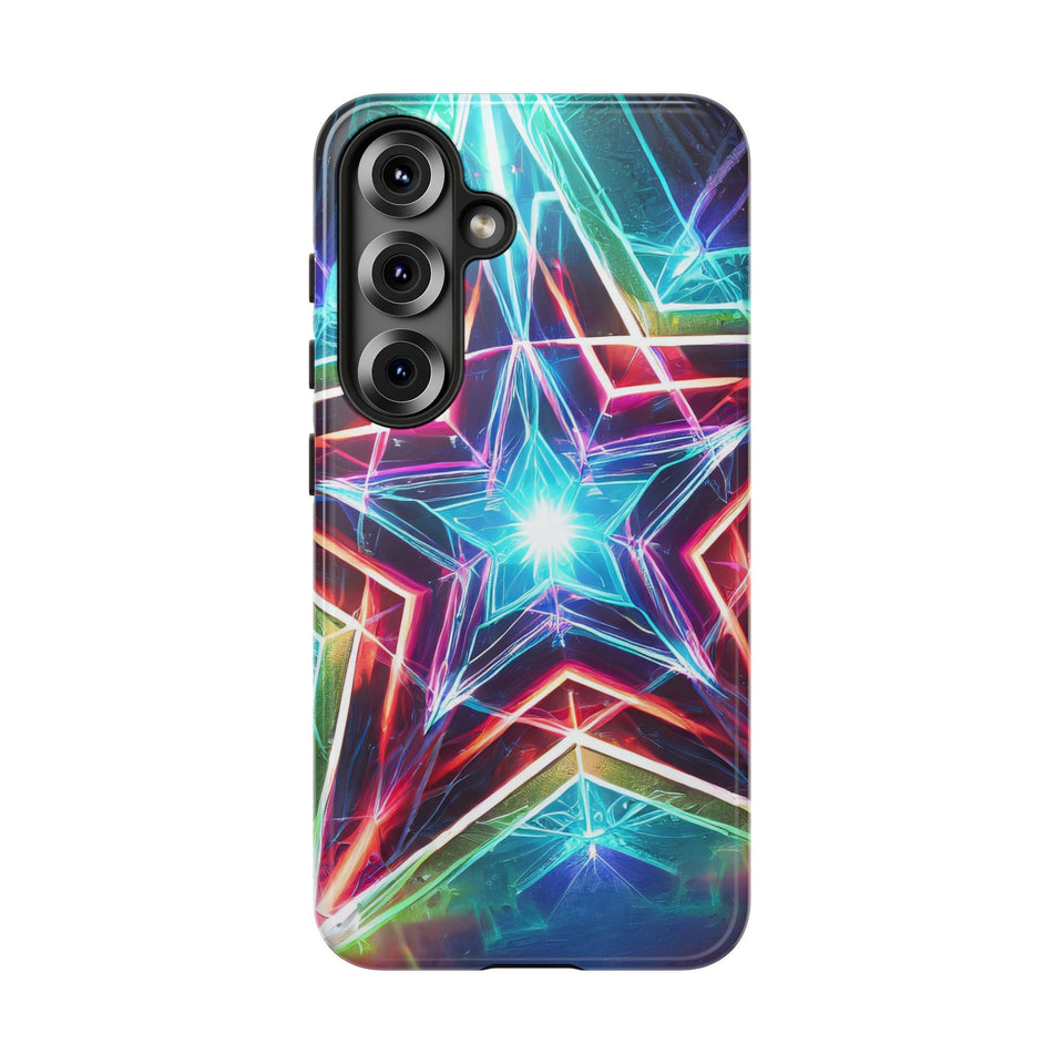 Neon Light Stars Tough Phone Case
