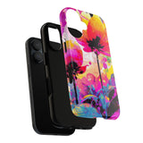 Neon Floral Tough Phone Case
