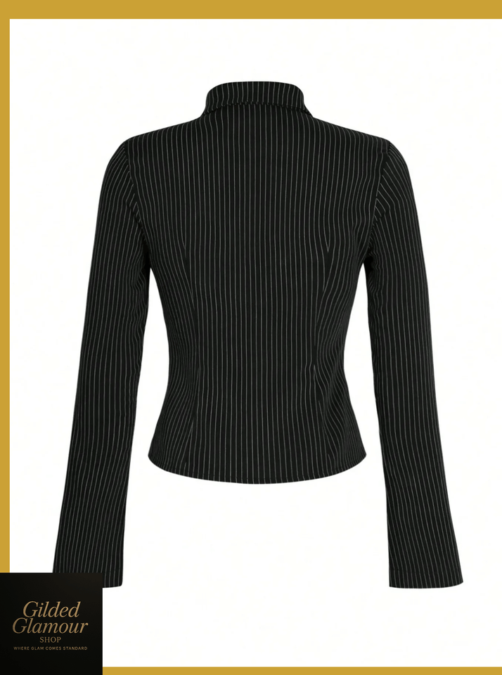 Striped Button Up Long Sleeve Shirt