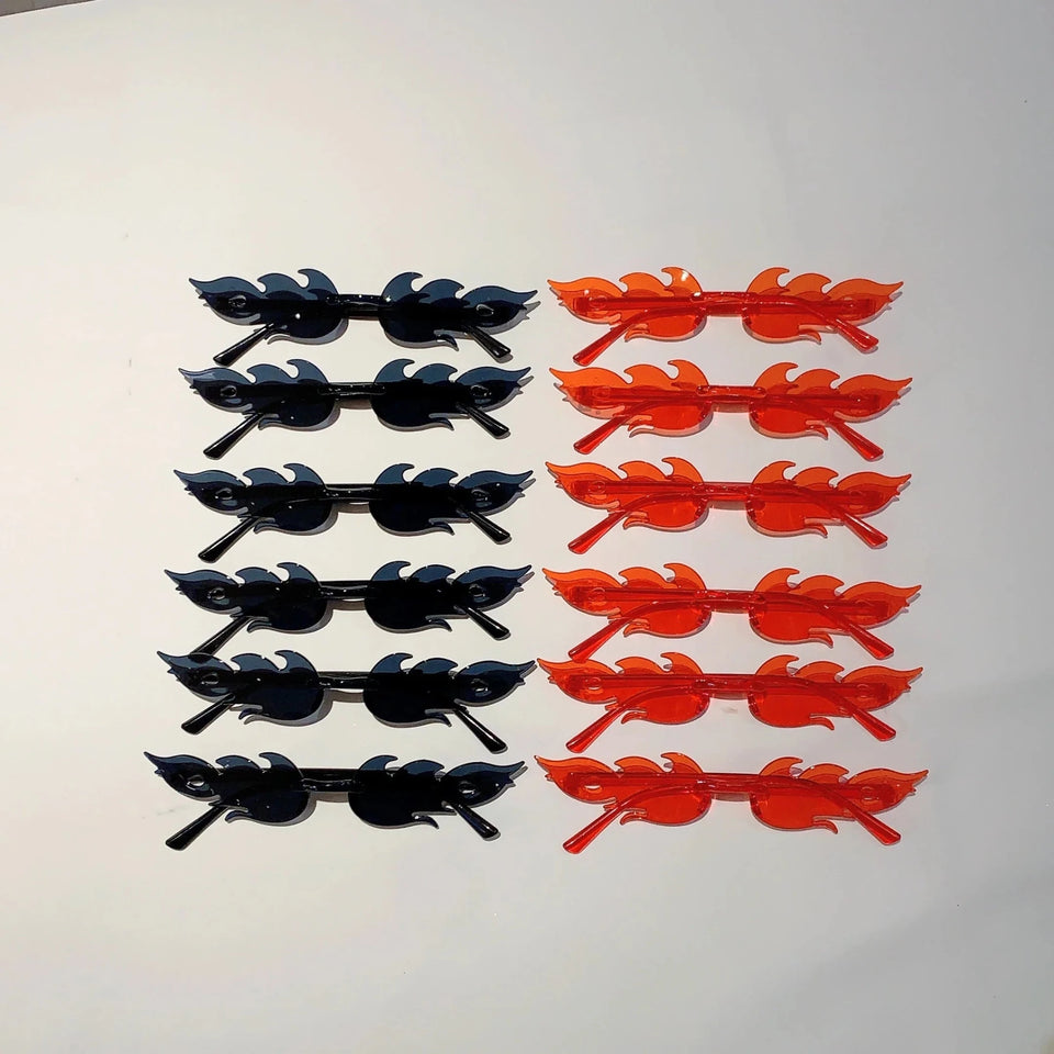 12 PCS Flame Shaped Sunglasses - Wear with style