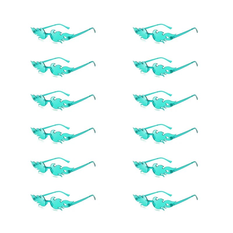 12 PCS Flame Shaped Sunglasses - Wear with style