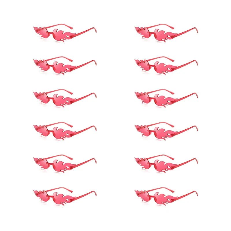12 PCS Flame Shaped Sunglasses - Wear with style