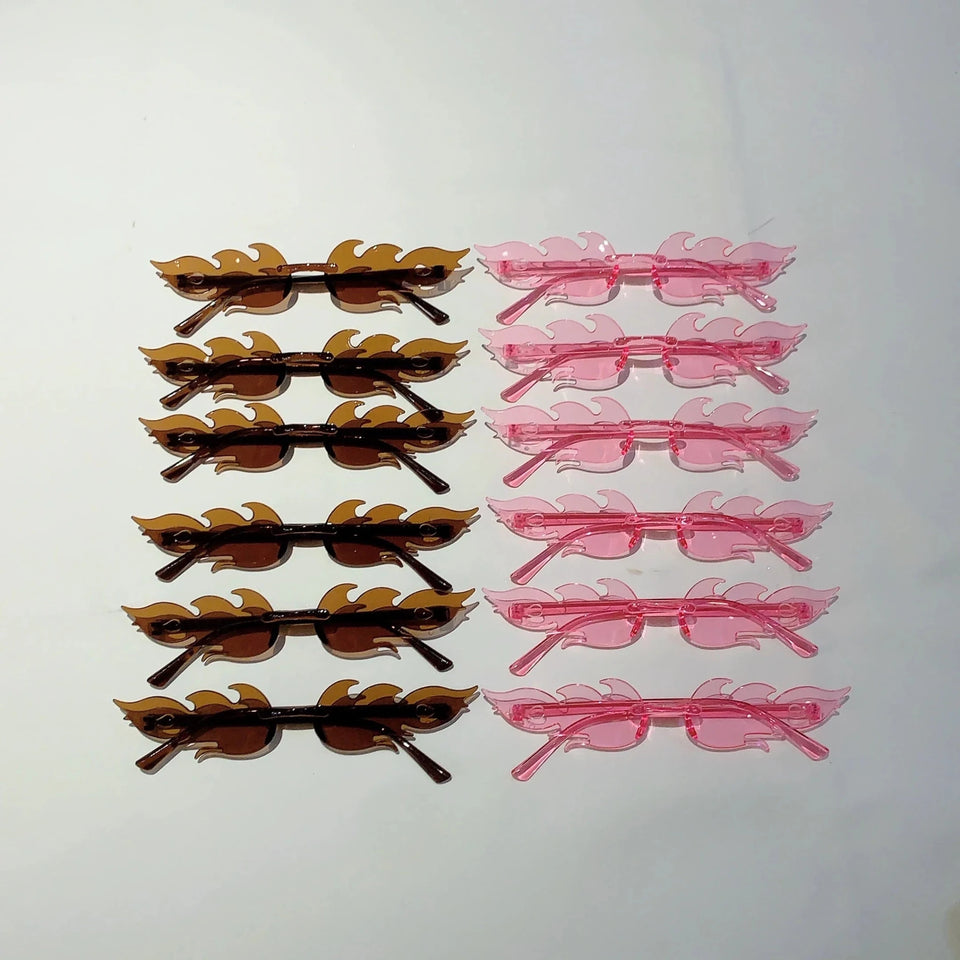 12 PCS Flame Shaped Sunglasses - Wear with style