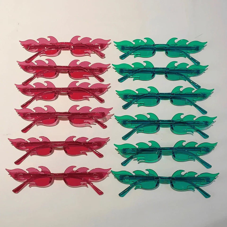 12 PCS Flame Shaped Sunglasses - Wear with style