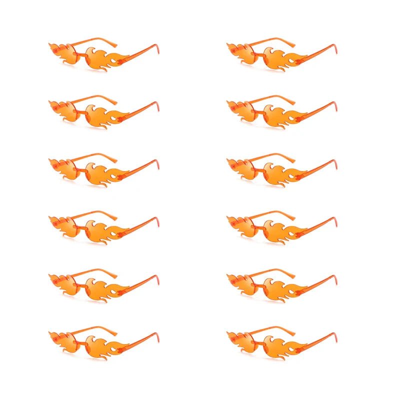 12 PCS Flame Shaped Sunglasses - Wear with style