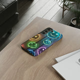 Colorful Neon Smiley Face Phone Case - Tough & Stylish Protection