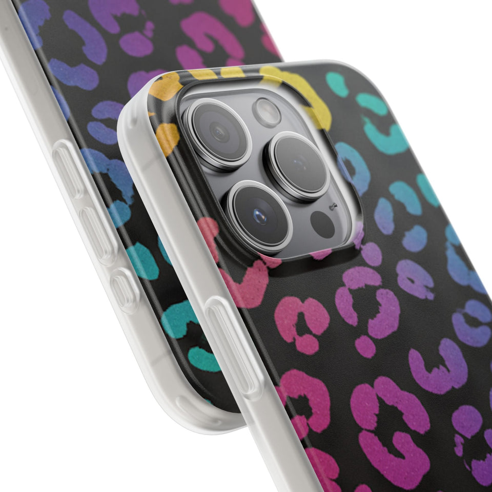 Vibrant Leopard Print Flexi Phone Case