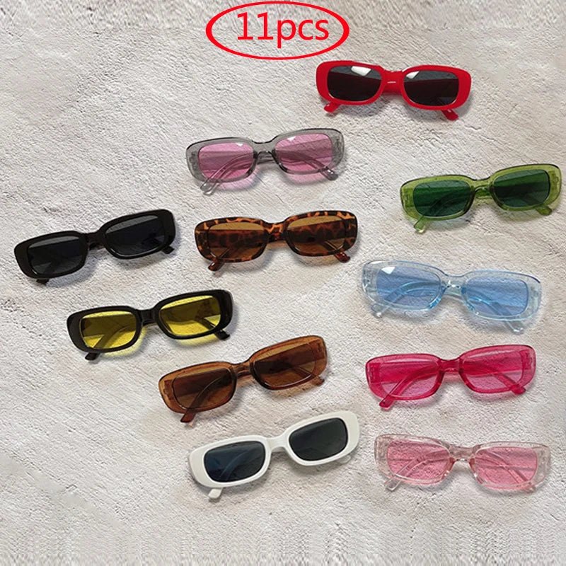 13pcs Small Square Retro Sunglasses - Wear with style
