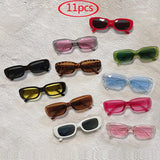 13pcs Small Square Retro Sunglasses - Wear with style