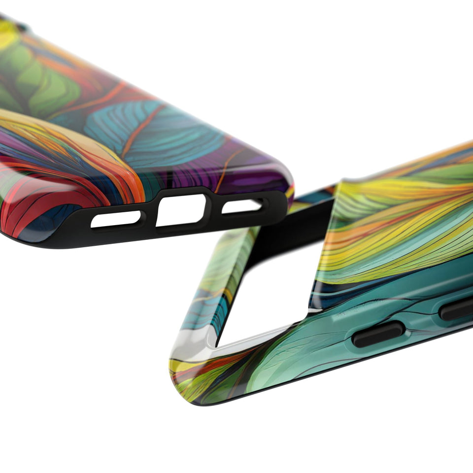 Vibrant Tropical Leaf Tough Phone Case