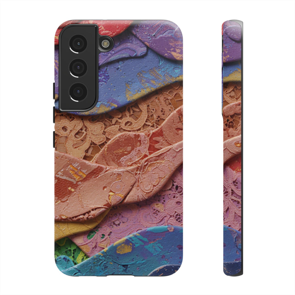 Abstract Painted Lace Tough Phone Case