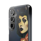 Gothic Devilish Tattooed Beauty Clear Phone Case