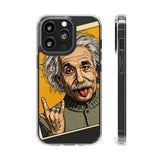 Edgy Einstein Clear Phone Cases