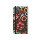 Sugar Skull Flip Wallet Phone Case