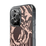 Gothic Abstract Skull Clear Phone Case
