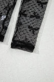 Bow Round Neck Sheer Lace Top With Stretch Fabric Imported