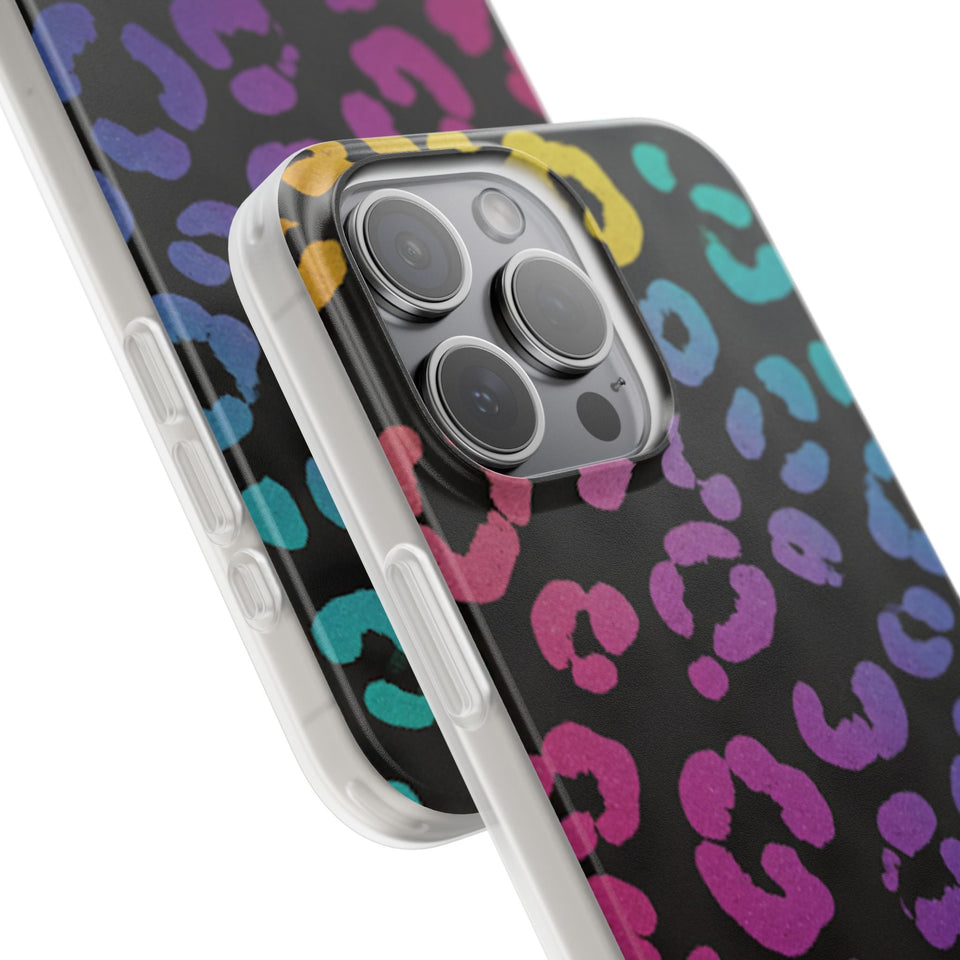 Vibrant Leopard Print Flexi Phone Case