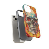 Flaming Skull Tough Phone Case