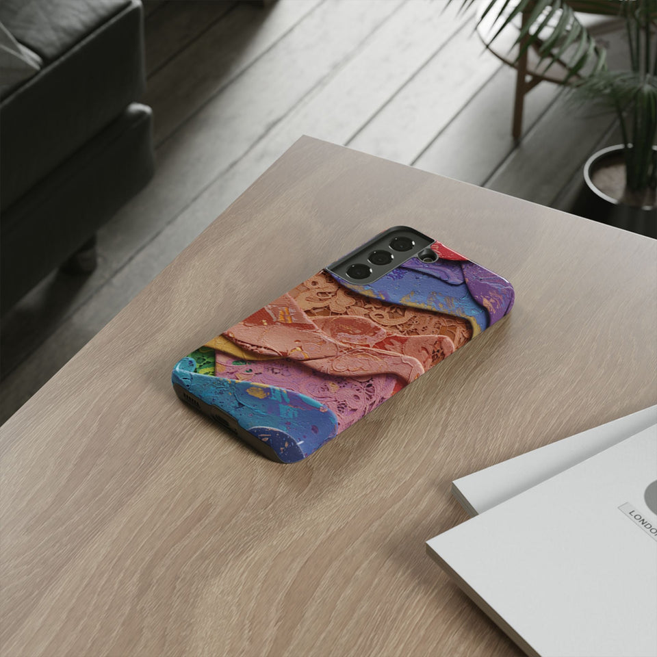 Abstract Painted Lace Tough Phone Case