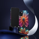 Vibrant Neon Flowers Tough Phone Case