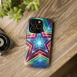 Neon Light Stars Tough Phone Case