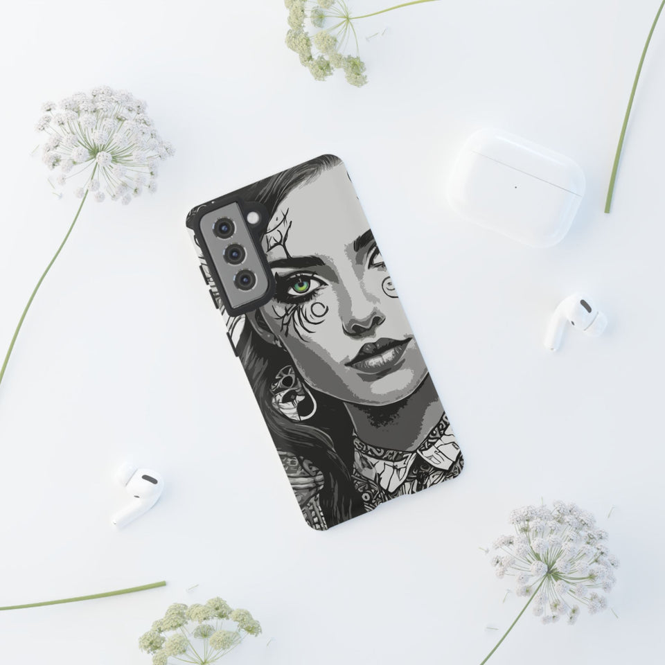 Green Eyed Devilish Beauty Tough Phone Case
