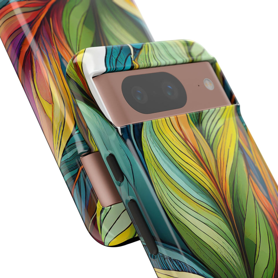 Vibrant Tropical Leaf Tough Phone Case