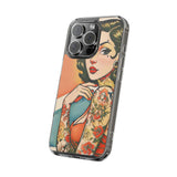 Retro Pin Up Clear Phone Case