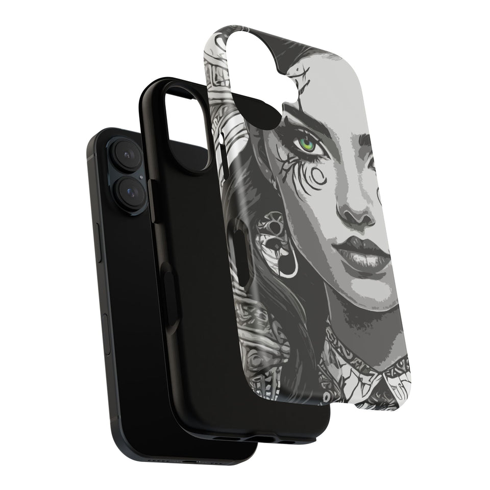 Green Eyed Devilish Beauty Tough Phone Case
