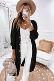 Eyelet Cardigan with Buttons Cream Black Pink Cotton Knit
