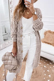 Eyelet Cardigan with Buttons Cream Black Pink Cotton Knit