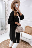 Eyelet Cardigan with Buttons Cream Black Pink Cotton Knit
