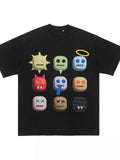Graphic Tee: Men's Round Neck Cotton Spandex T-Shirt