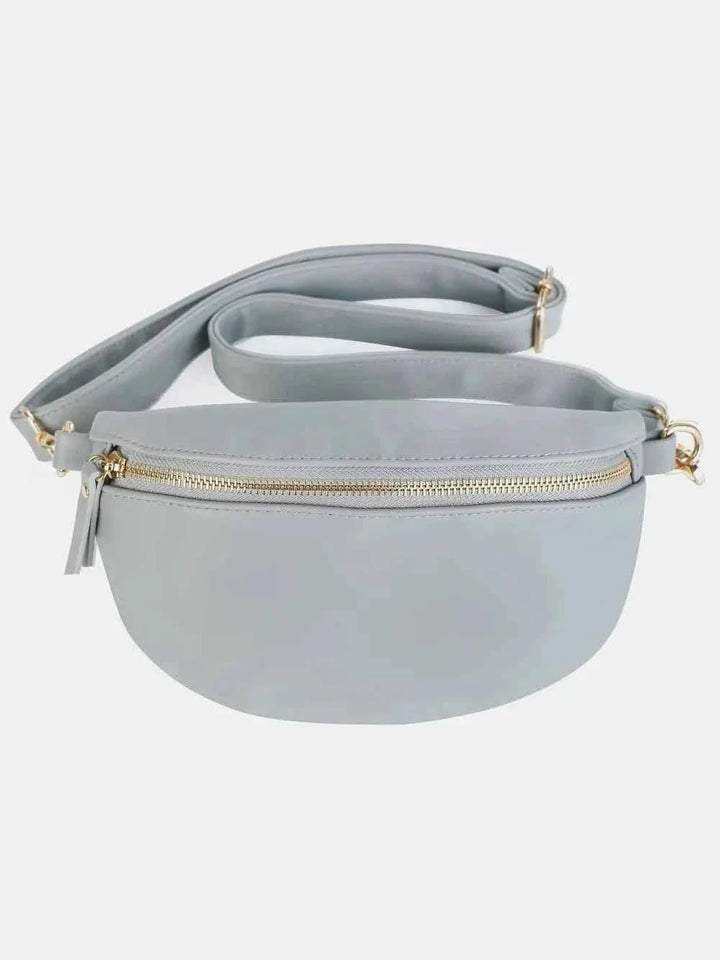 Medium PU Leather Crossbody Bag with Adjustable Strap