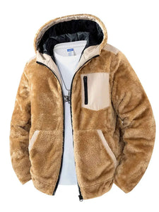 Men's Zip Up Fleece Hooded Jacket