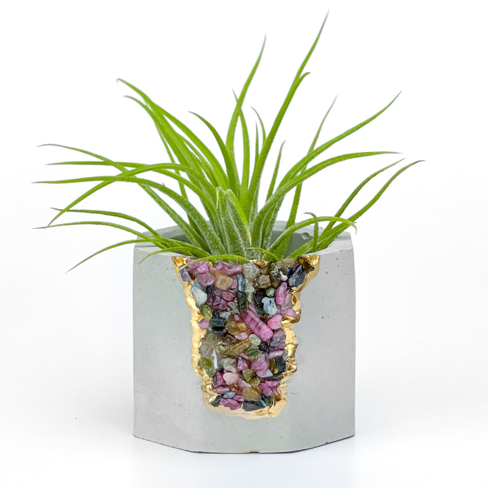 TOURMALINE GEODE PLANTER