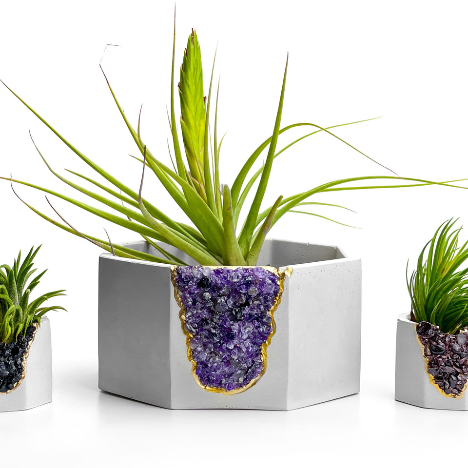 AMETHYST GEODE PLANTER