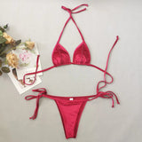 2025 New Shiny Red Sexy two piece swimsuit - Wear with style